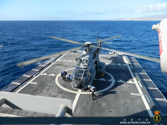 La posibilidad de tomar en los BAM permitirá a los helicópteros del Ejército del Aire aumentar el radio de acción en sus tareas de Salvamento y Rescate, mejorando las capacidades de Seguridad Marítima en Canarias
