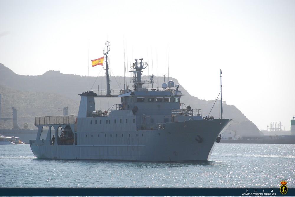 The ship has just returned to Cartagena after a two-month deployment protecting the fishing grounds of Newfoundland