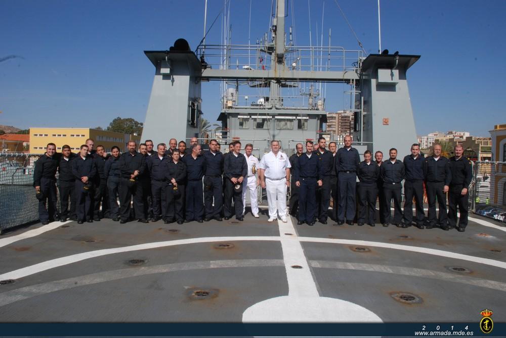 The ‘Alborán’ was welcomed by the Maritime Action Force Units Commander