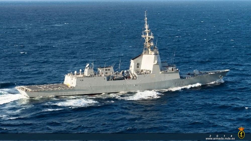 The frigate ‘Almirante Juan de Borbón’ has integrated into operation ‘Active Endeavour’