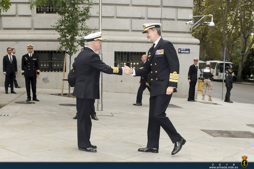 S.M. el Rey Felipe VI visita el Cuartel General de la Armada