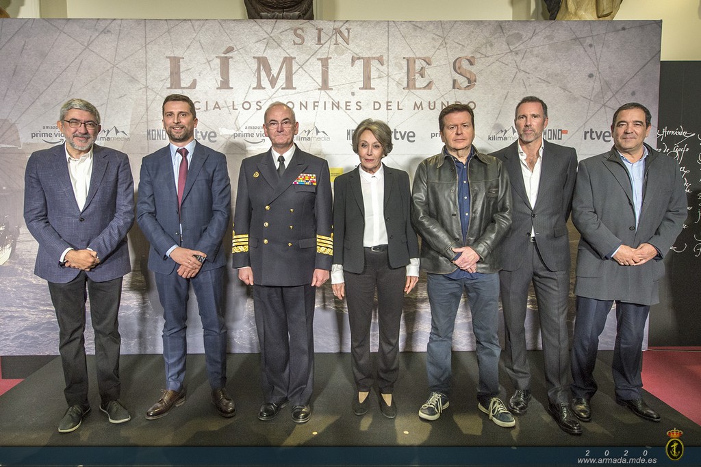 Presentación de la serie "Sin límites" sobre la primera vuelta al mundo de Elcano y Magallanes en el Cuartel General de la Armada
