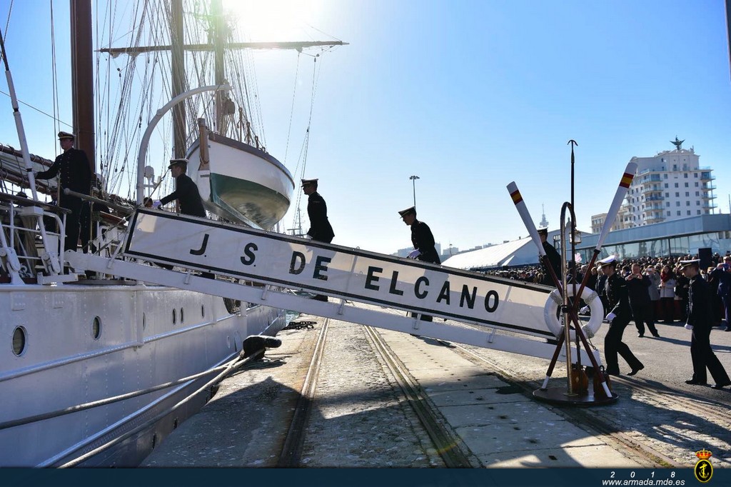 Embarking on the ‘Juan Sebastián de Elcano’
