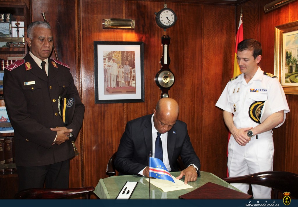 Signing on the Guest Book of the ship