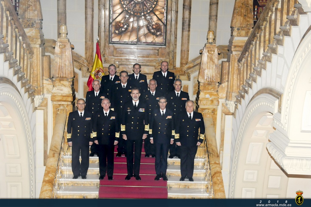 S.M. el Rey Felipe VI visita el Cuartel General de la Armada